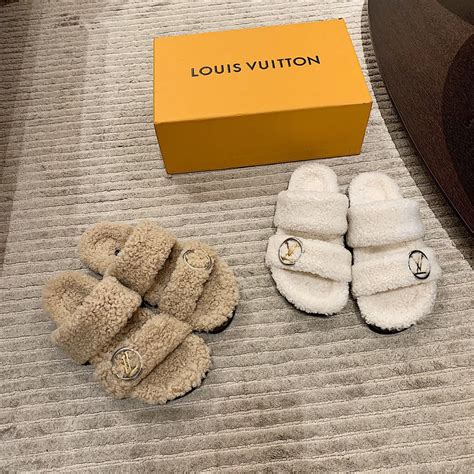 lv 毛毛拖鞋|LV COSY 毛绒拖鞋 .